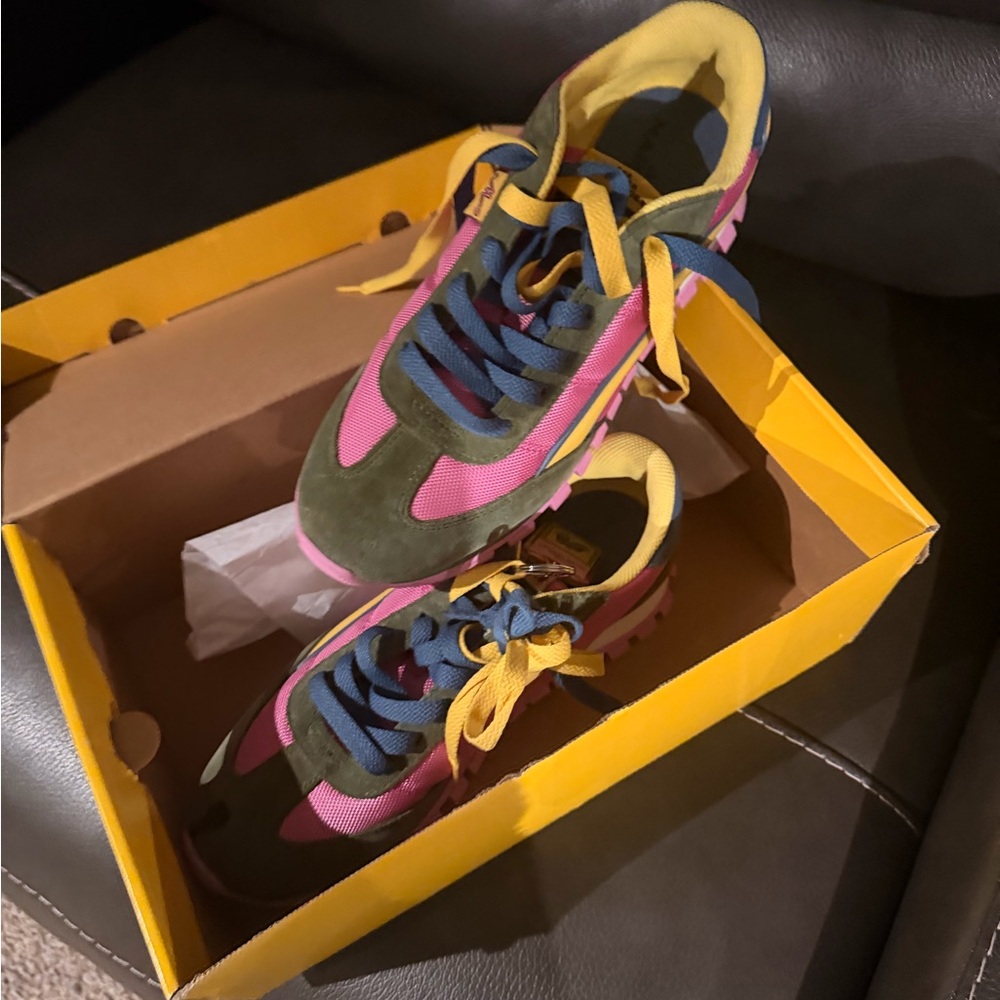 Marc Jacobs Jogger Sneakers with Pink and Yellow